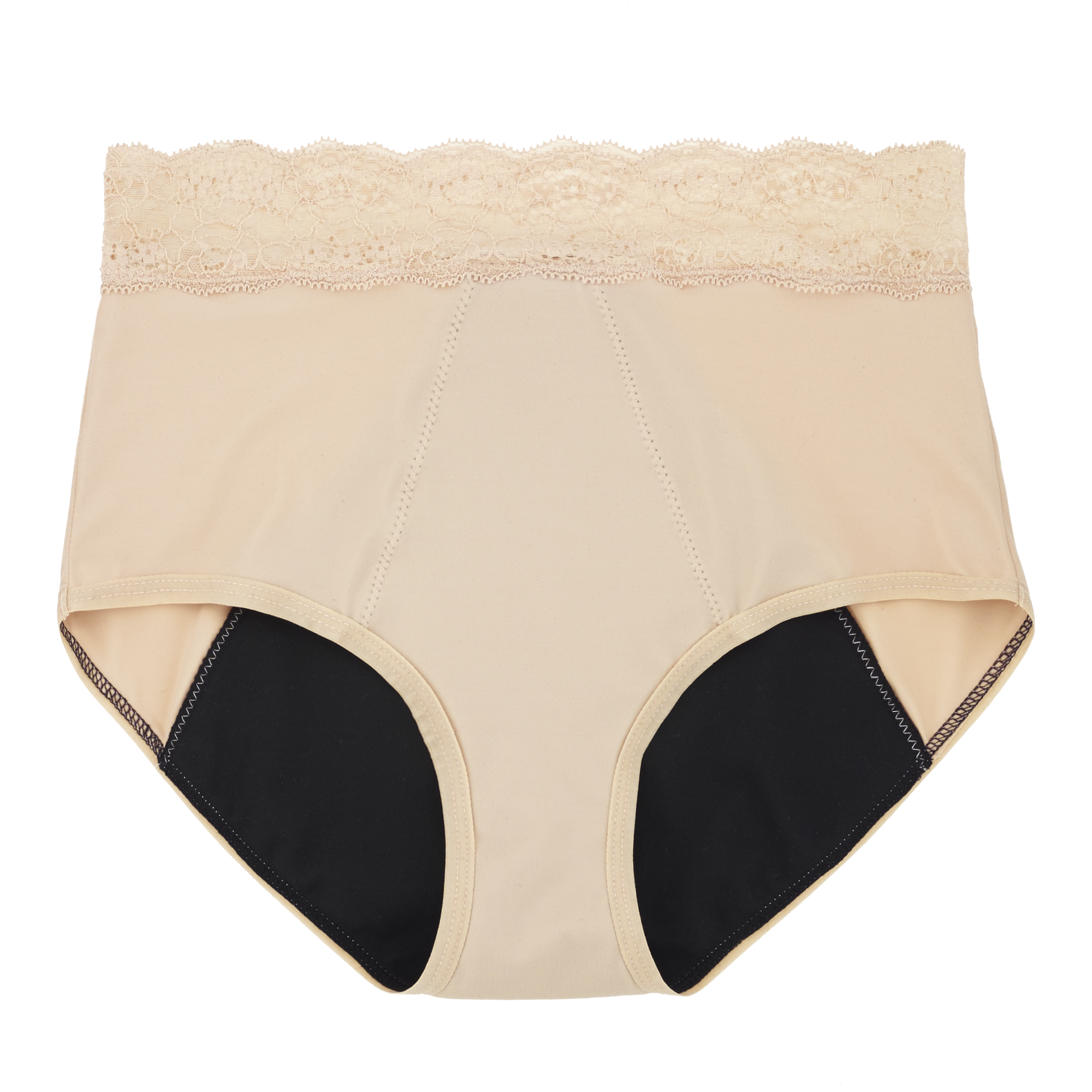 High waist smoothing brief in beige