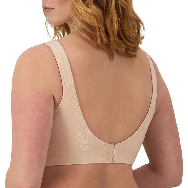 New Bali Women XL Tan Wireless Comfort Revolution Seamless Moisture Wicking Bra
